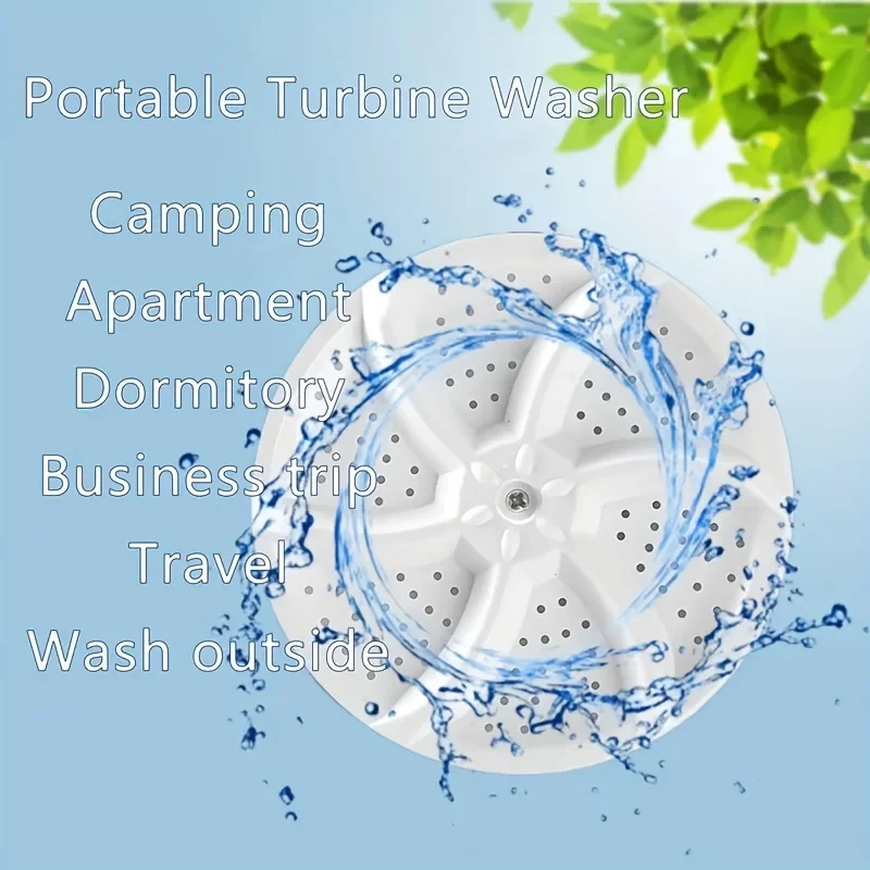 1pc Portable turbo washing machine, mini ultrasonic washing machine suitable for baby clothes, underwear, socks, business travel