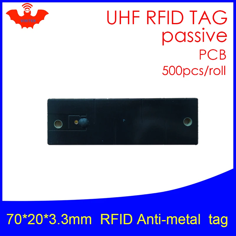 UHF RFID metal tag 915mhz 868mhz impinj NXP EPC ISO18000 6c 500pcs free shipping 70*20*3.3mm long range PCB passive RFID tags