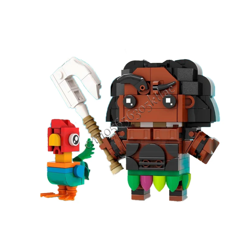 278pcs Anime Movies Maui & Hei Hei Cute Cartoon Characters MOC Basilica Building Block,Creative ,Collection,Educational Toy Gift