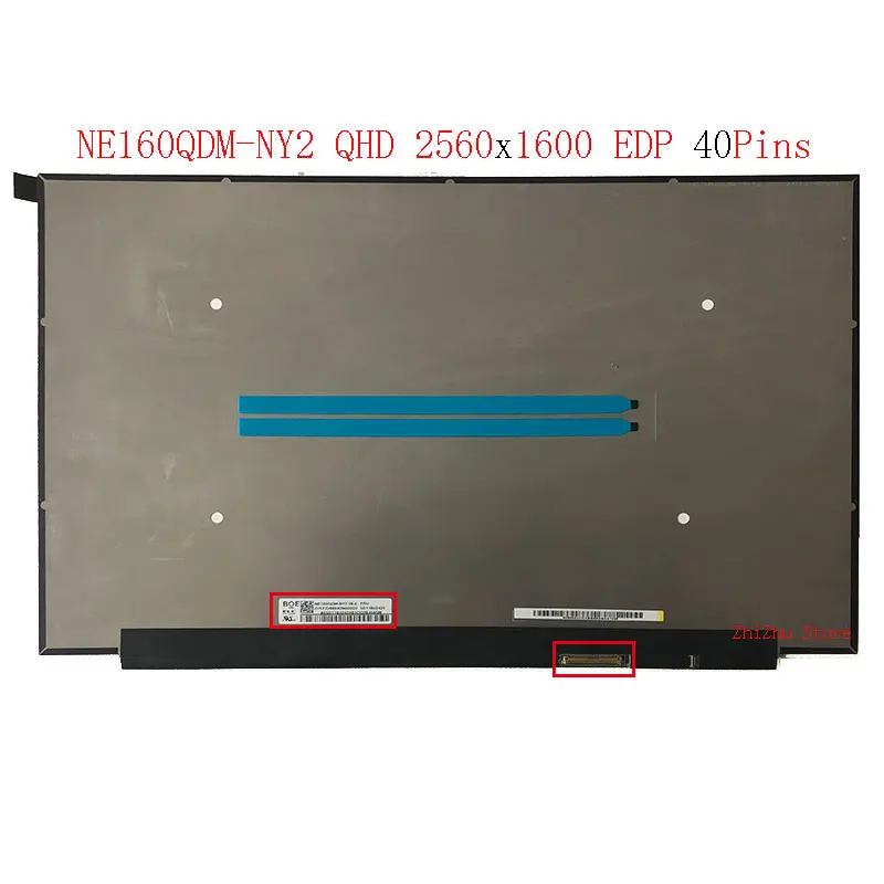 NE160QDM-NY2 V8.0 LCD-Display 100 % sRGB16,0 Zoll 2560 x 1600 IPS EDP 40 Pins 2,5 K 120 Hz FRU:5D11B02425