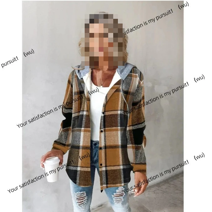 Повседневное женское пальто в большой клетку, женское пальто в клетку на осень и зиму, новые модели