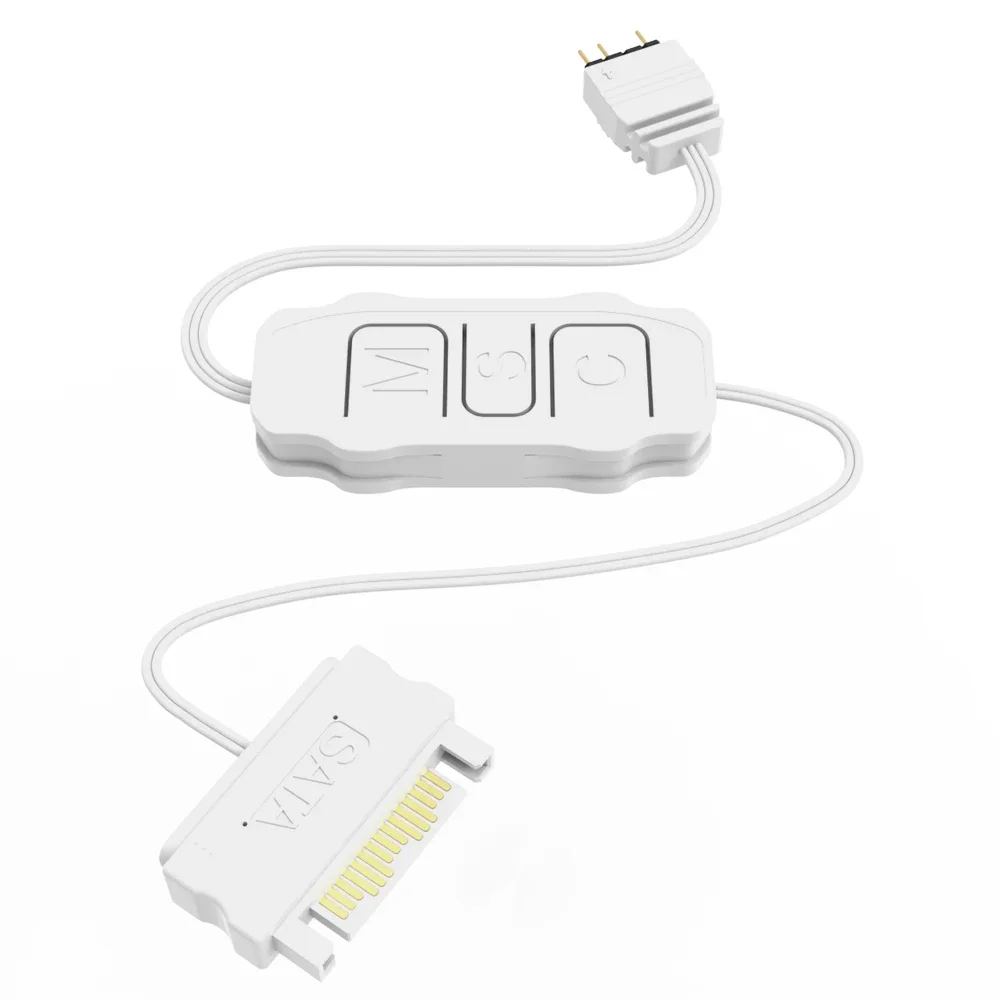 ARGB-controller 5V 3-polig – Met SATA-voeding En 14-toets Afstandsbediening, Dimbaar, Geschikt Voor Ventilatoren, Strips En Koelers
