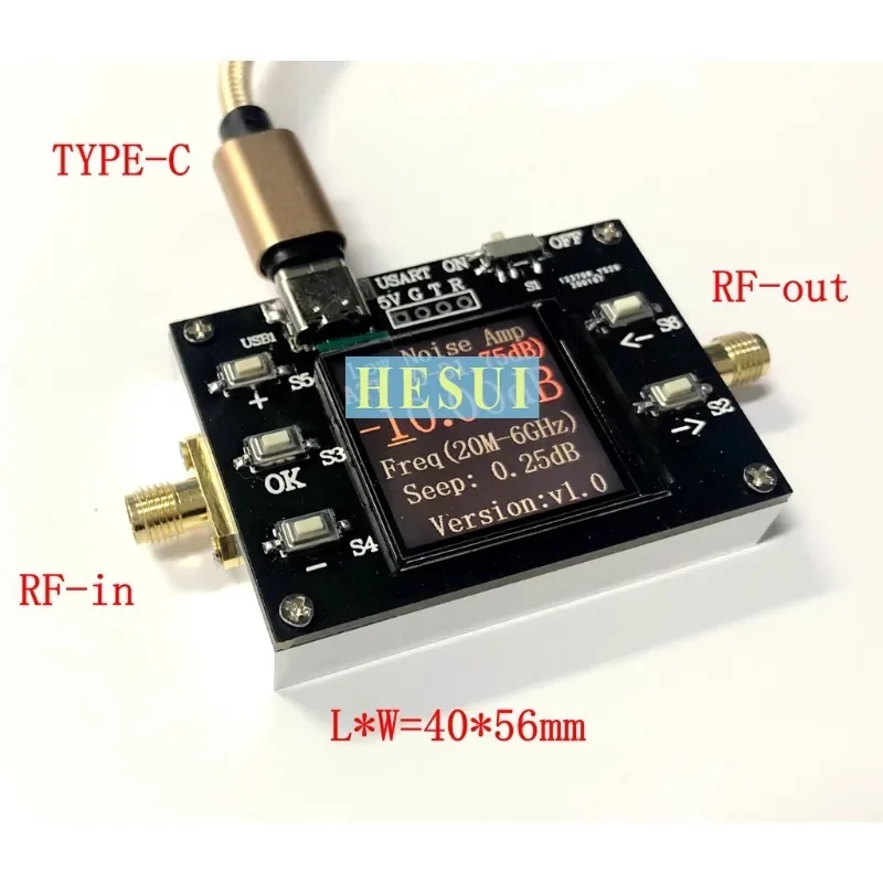 20MHZ-6GHZ low noise programmable gain amplifier 31.75DB dynamic range with serial CNC