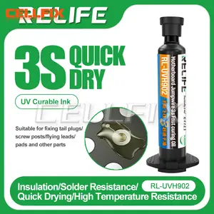 Bilashmart RELIFE RL UVH902 UV Transparent Curing Solder Mask Mobile Phone Repair Jumping Wire Quick Dry Curing Welding Paste Flux Oil