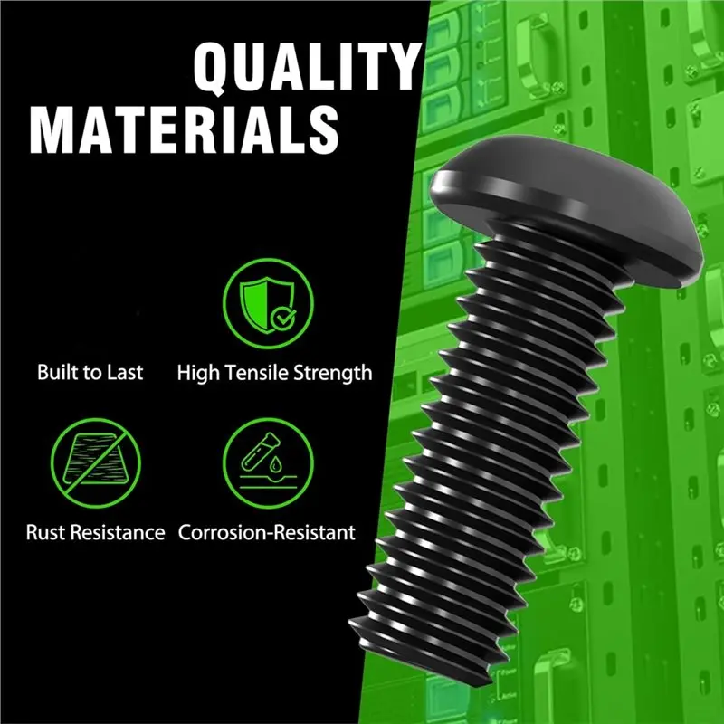 ABBP-Rack Mount Cage Nuts Server Rack Screws M6 Cage Screw Nut Washer Set M6 Cabinet Screws