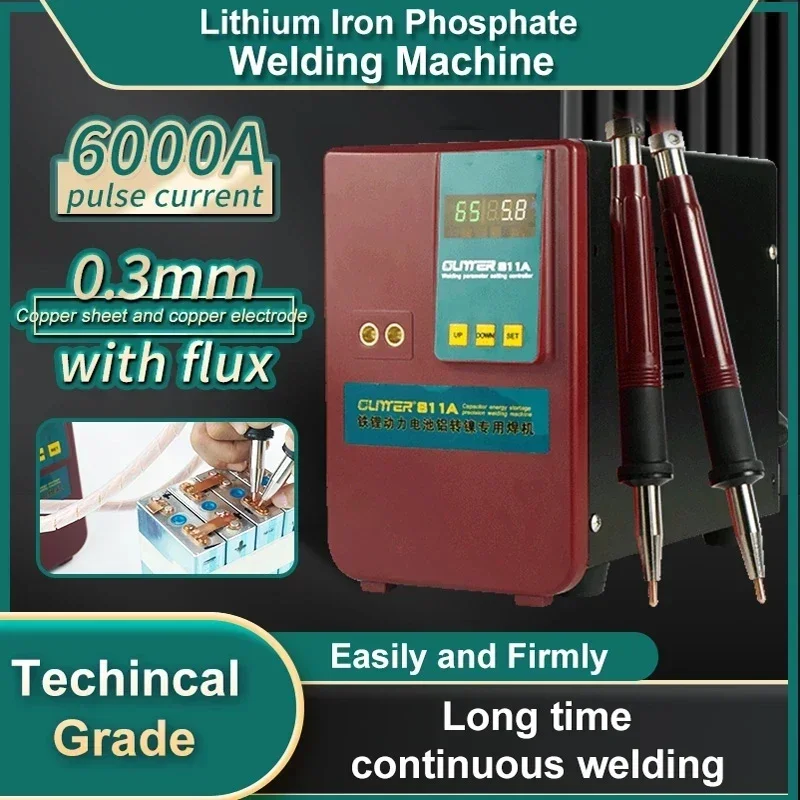 Máquina de soldadura por puntos de almacenamiento de energía, 811A, 36KW, 6000A, especial para aluminio a níquel, paquete