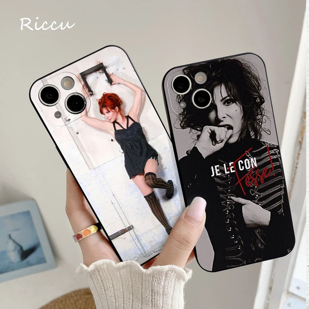 Mylene Farmer Phone Case For iphone 15 14  11 12 13 Pro 11 Pro Max X XR XS MAX 7 8 15 plus  2020 se phone Full Coverage covers