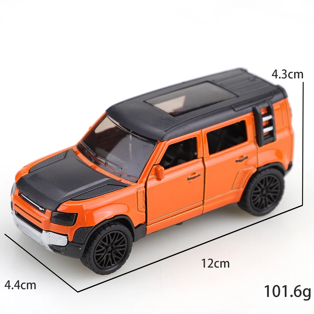 (Bagged) Coche de juguete de retroceso de aleación de estilo todoterreno a escala 1/36, metal fundido a presión, juguete para niño, retroceso potente, cuatro puertas se pueden abrir