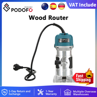 Podofo 800W 1/4 Inch Electric Router Tool Wood Trimmer Router Electric Hand Trimmer Engraving Machine Joiner Tool For Woodwork