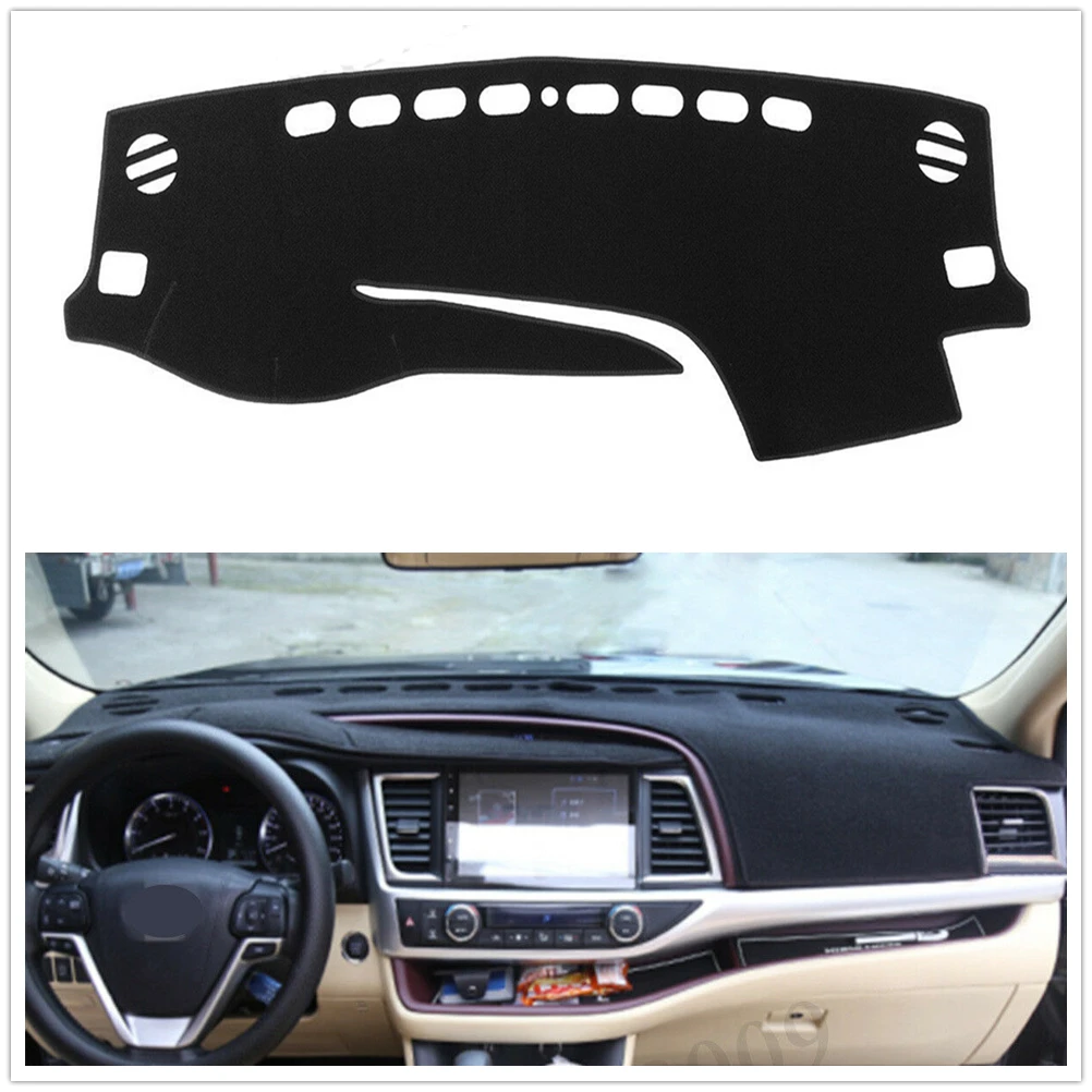 

For Toyota Highlander 2014-2018 Black Dashboard Dashmat Dash Sun Cover Mat Pad