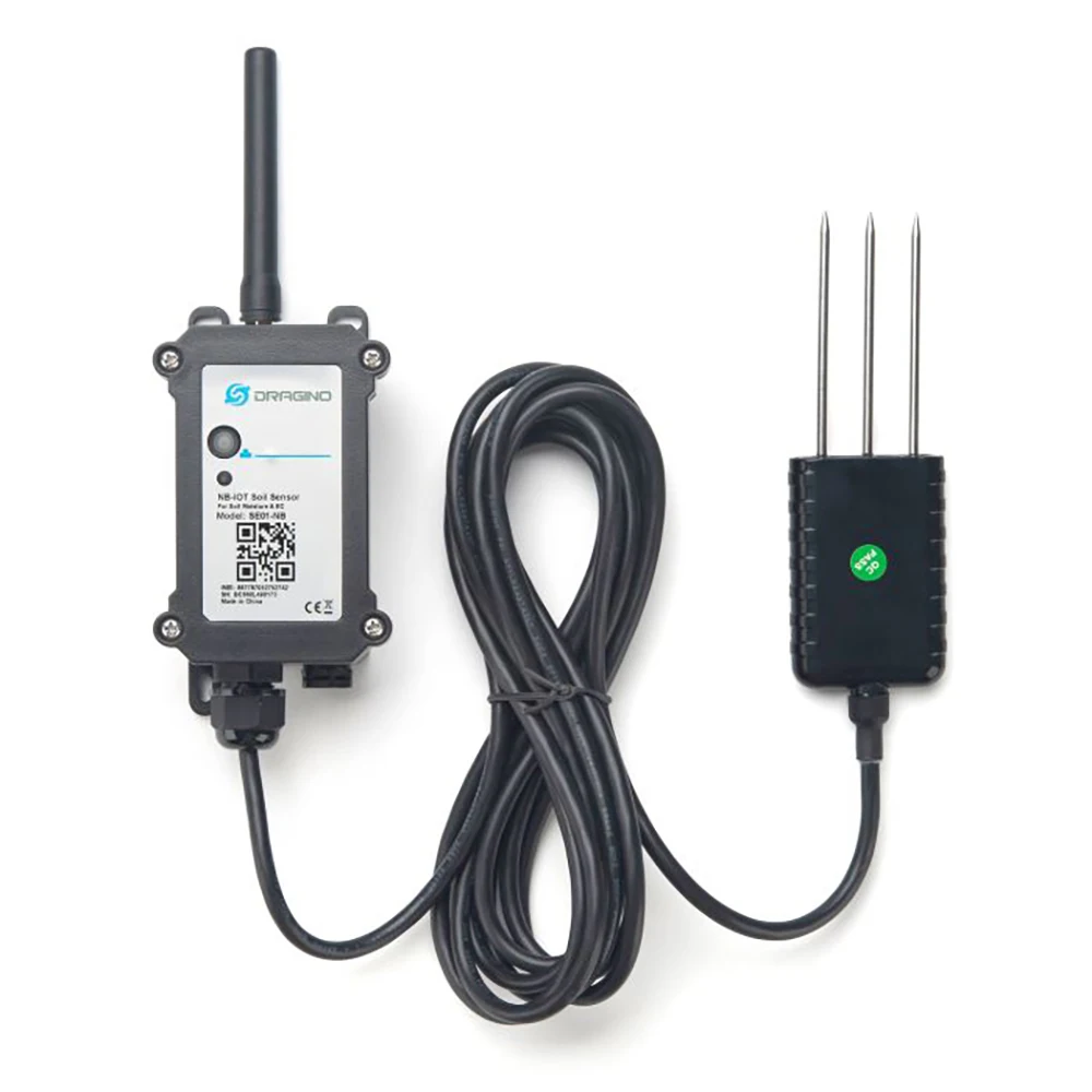 Dragino SE01-CB - NB IoT Soil Moisture&EC Sensor CAT-M1 for smart agriculture, monitoring soil moisture, temperature