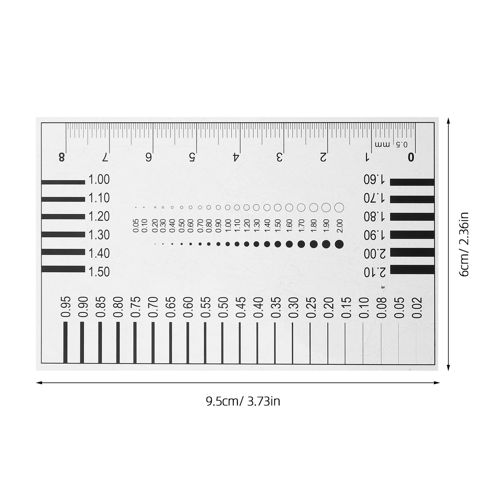 ثانية حجم تخمين الرسم البياني كشف الخلل فيلم حاكم أداة قياس عالية الدقة لقياس العيوب عرض خط بطاقة الصدر #3