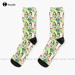 Ceres Fauna Hololive Crying Socks Baseball Socks Personalized Custom Unisex Adult Teen Youth Socks Custom Gift Streetwear
