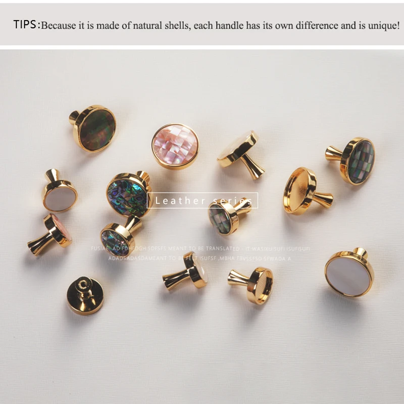Furniture Handles Elegant Door Knobs for Cabinet Kitchen Cupboard Drawer Pulls Wall Hanging Hooks Natural Sea Shell Hardware