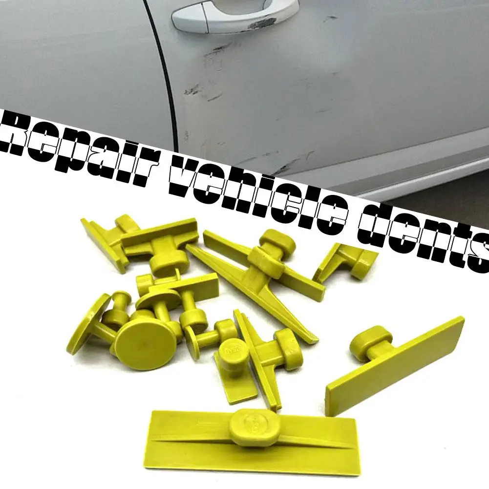 

16/32pcs Paintless Car Body Dent Removal Pulling Tabs T Surface Slide Dent Compatible Hammer Repair Automobile Metal Tools R3i8