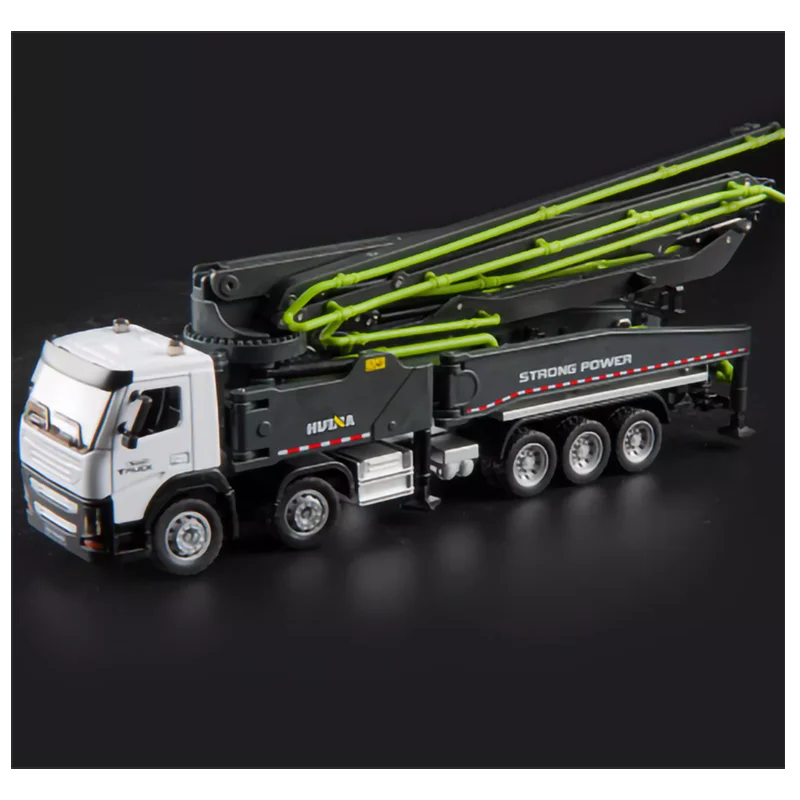 Diecast 1: 50 Scale Alloy Concrete Cement Pump Truck Model Engineering Vehicle Finished Simulation Toy Souvenir Collection