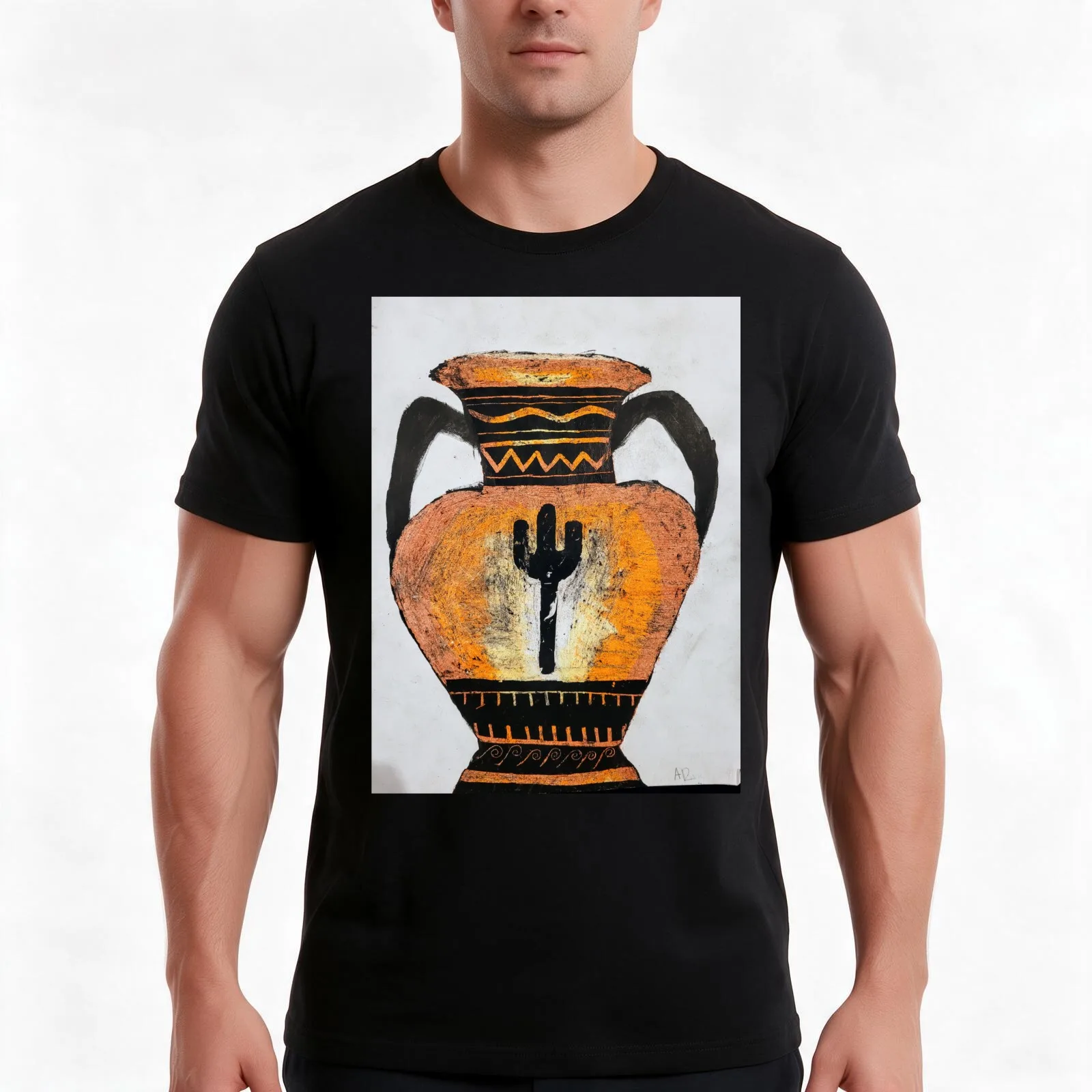 The Trident T-Shirt Summer Casual Cotton Tee Oversized Streetwear Tops Vintage Graphic Print Loose Fit Short Sleeve