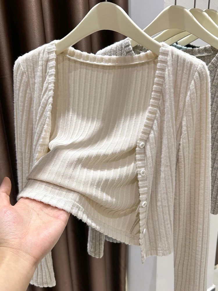 

Мягкий уютный вязаный кардиган для женщин: новая модель на весну, осень, зиму, дышащий жилет-топ, верхняя одежда, легкий и комфортный.