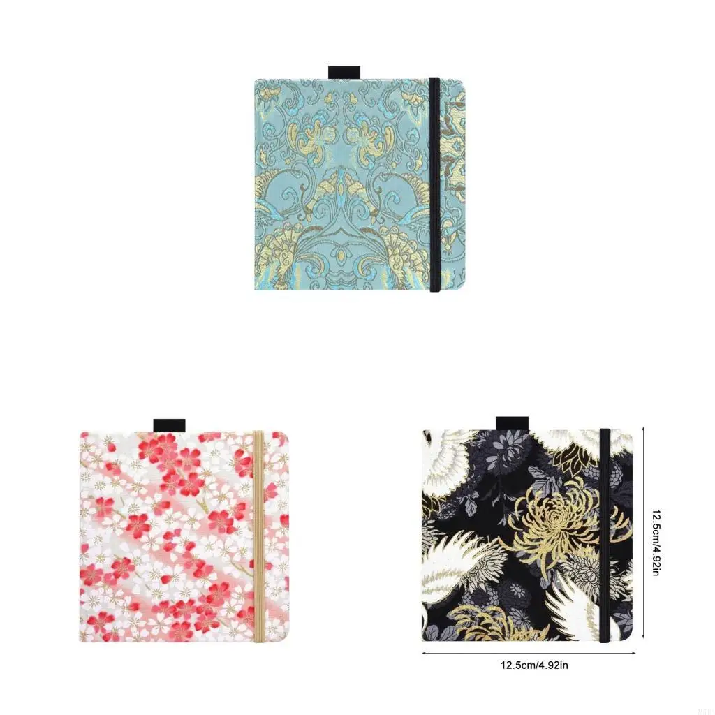 M5TB พกพาปกแข็งสเก็ตช์สีน้ำขนาด 5x5 นิ้ว 20 แผ่นพร้อมสายรัดยืดหยุ่น