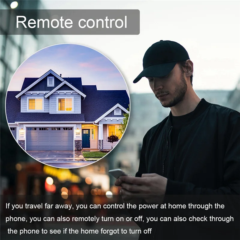 ABJF-Tuya Wifi Intelligent Circuit Breaker Automatic Reclosing Switch Timer APP Control Compatible With Alexa Google