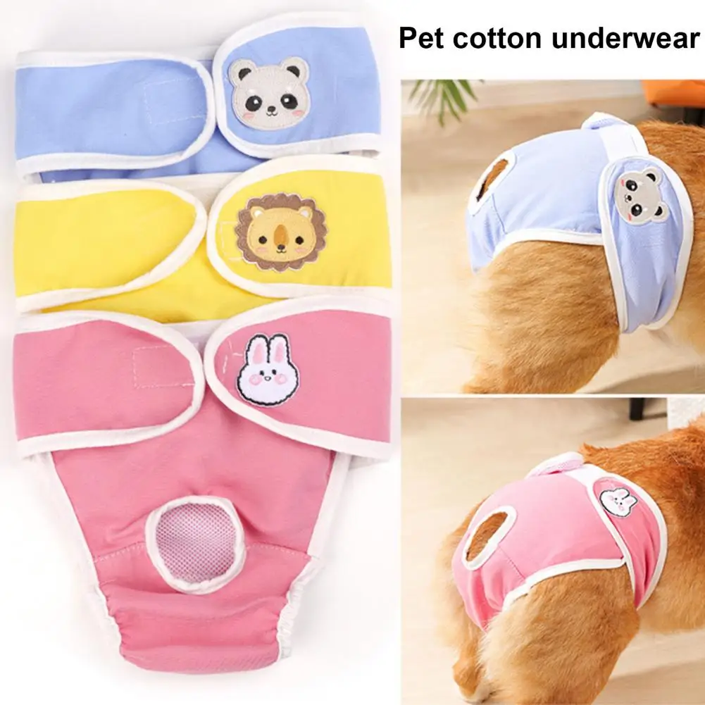 Dog Heat Season Pants Breathable Dog Period Pads Panties for Small-medium Dogs Feminine Pet Menstrual Pants with Prints Female