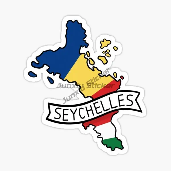

SEYCHELLES National Flag Car Sticker and Emblem Vinyl Self-adhesive PVC Accessories Decorative Decals