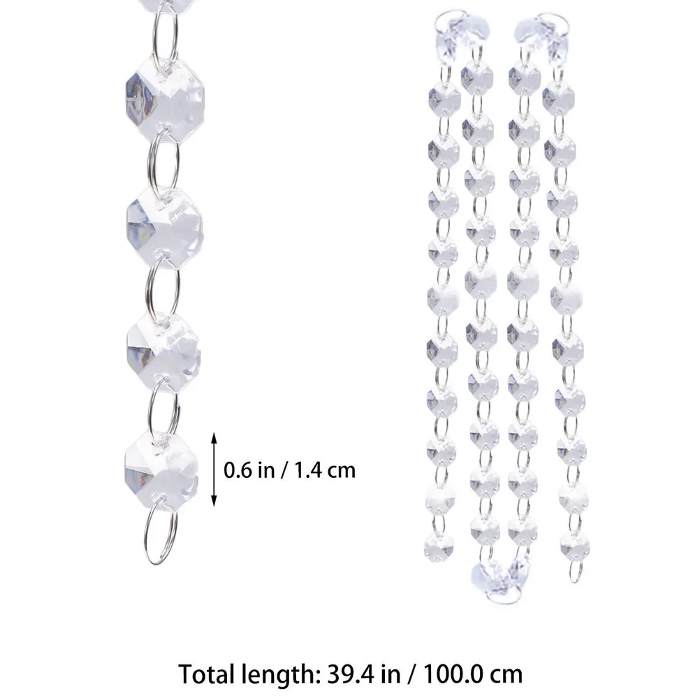 5 قطعة ستارة سلسلة الديكور كريستال واضح الخرز لامعة شرابة قلادة ل نافذة الباب معلقة لا تجميع المطلوبة للحزب #5
