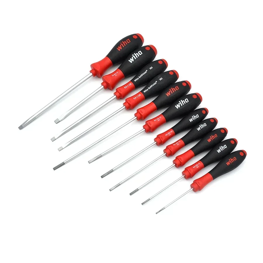 WIHA NO.302Slotted Screwdrivers with Round Blade for Low-lying Screws Non-Slip Grip Highly Ergonomically Shaped Series toolsset