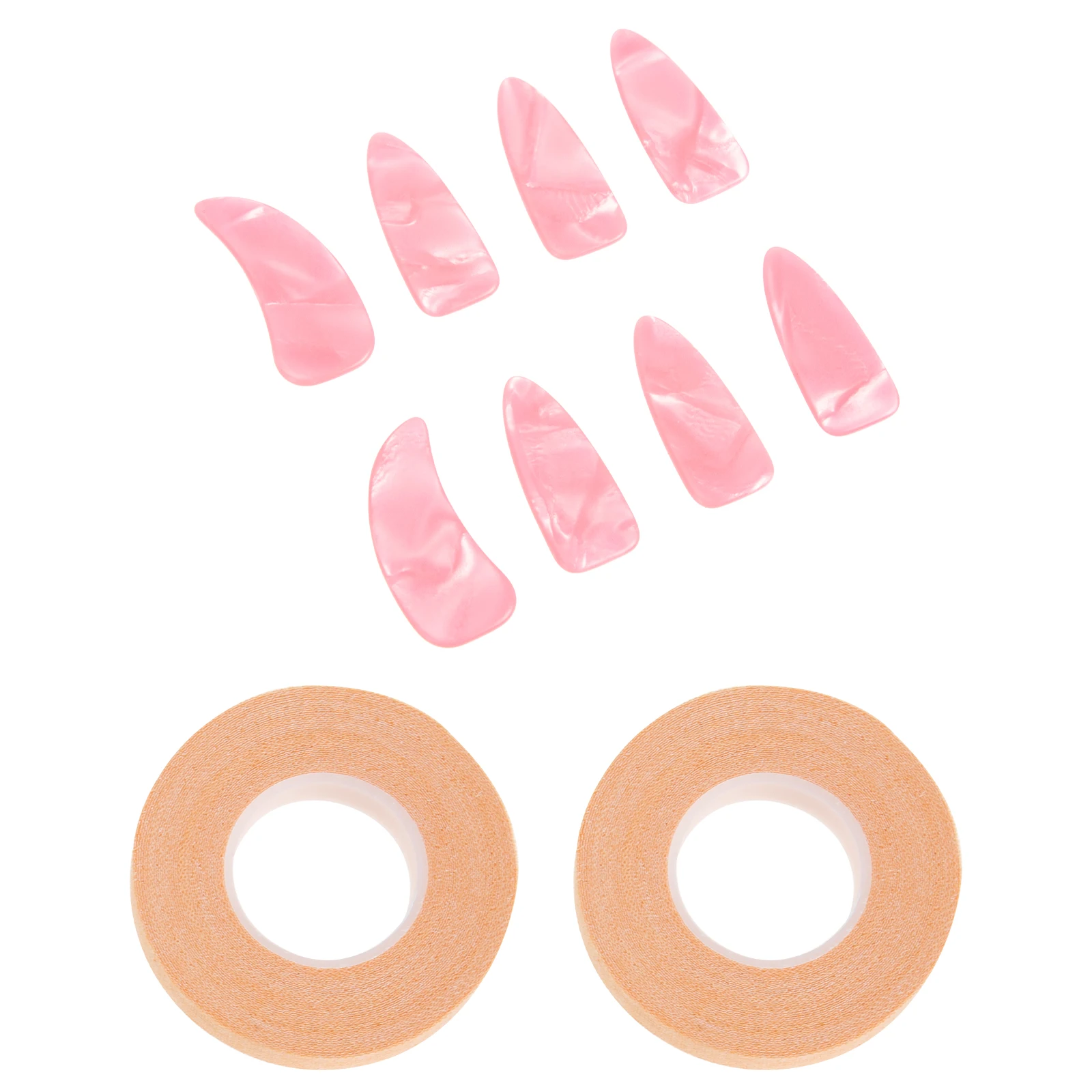 

1 set Practice Nails Guzheng Tape Guards Tabs Protective Case False Finger Nail Protectors Covers Accessories Reusable Easy