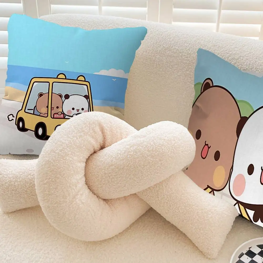 Bubu and Dudu Cute Pillow Anime Pillow Sofa Bed Head Pillow Cover Cushion Cover 45x45 cm Fashion
