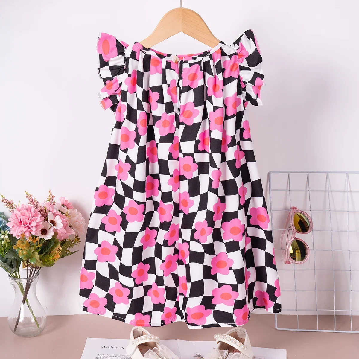 Baby Girl Summer Dress Cute Style New Casual Print Dress Suitable For Girls\' Daily Wear And Going On Vacation