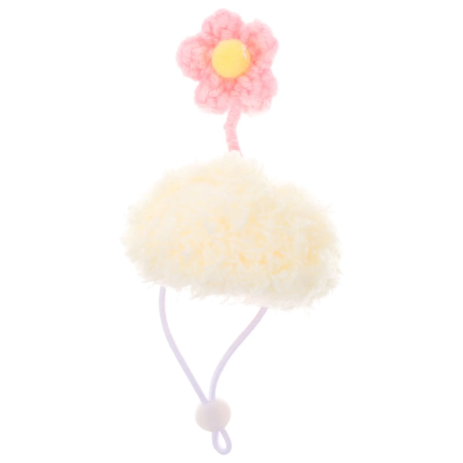 

Small Flower Hat Lightweight Knitted Hamster Decor Adjustable Halloween Party Cosplay Birthday Lovely Small Pet Hat