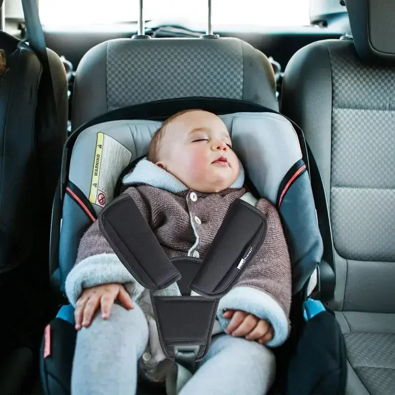 Fundas con correa para cochecito de niño y niña, accesorios para asientos de coche, cojín de hombro, almohadilla para cochecito, 3 piezas