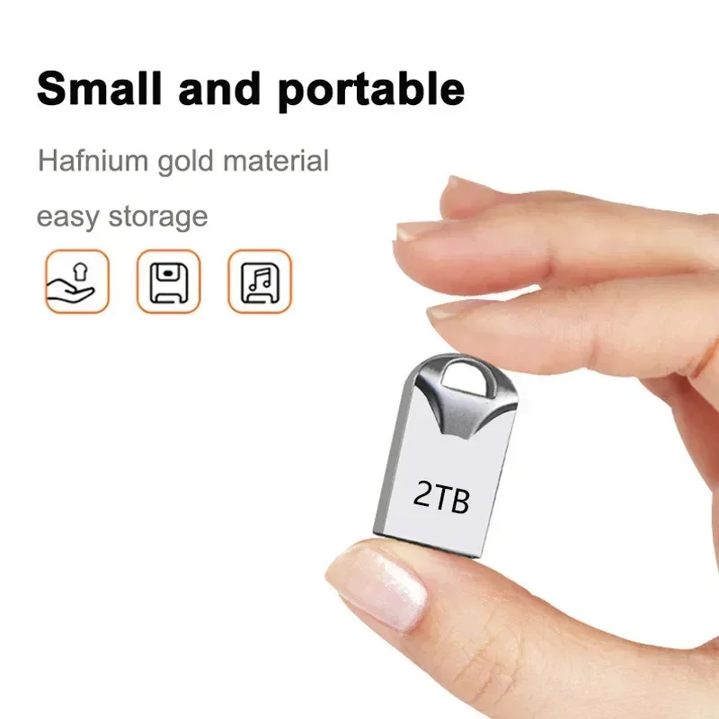 2TB Flash Drive USB 2.0 U Disk 2TB PEN DRIVE Pendrive Metal Waterproof TYPE-C Memoria Key Rings Flash Disk 2TB Free Shipping