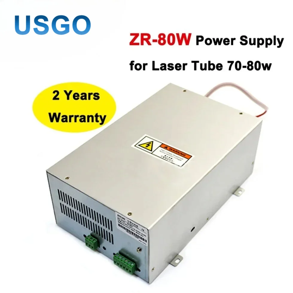 USGO 80W CO2 Laser Power Supply for 70W 80W CO2 Glass Laser Tube Engraver Cutter Engraving Cutting Machine PSU