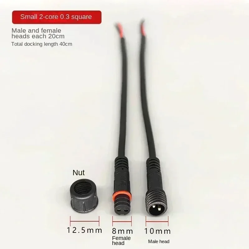 1/5Pair 2 3 4 5 6Pin 0.3/0.5/0.75/1.0/1.5/2.5sq Waterproof Male Female Cable Conn Plug Butt Extension Line Outdoor LED Wire IP67