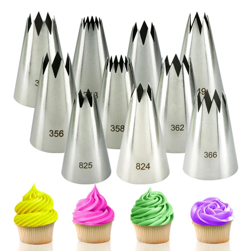 Stainless Steel Icing Piping Cream Nozzles Bakeware Pastry Tips Cake Decorating Tools