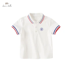 Dave Bella Children's Polo Shirt New Children's T-Shirt Summer Clothes Boys Short Sleeve Top Large Kid's Wear DB2233622