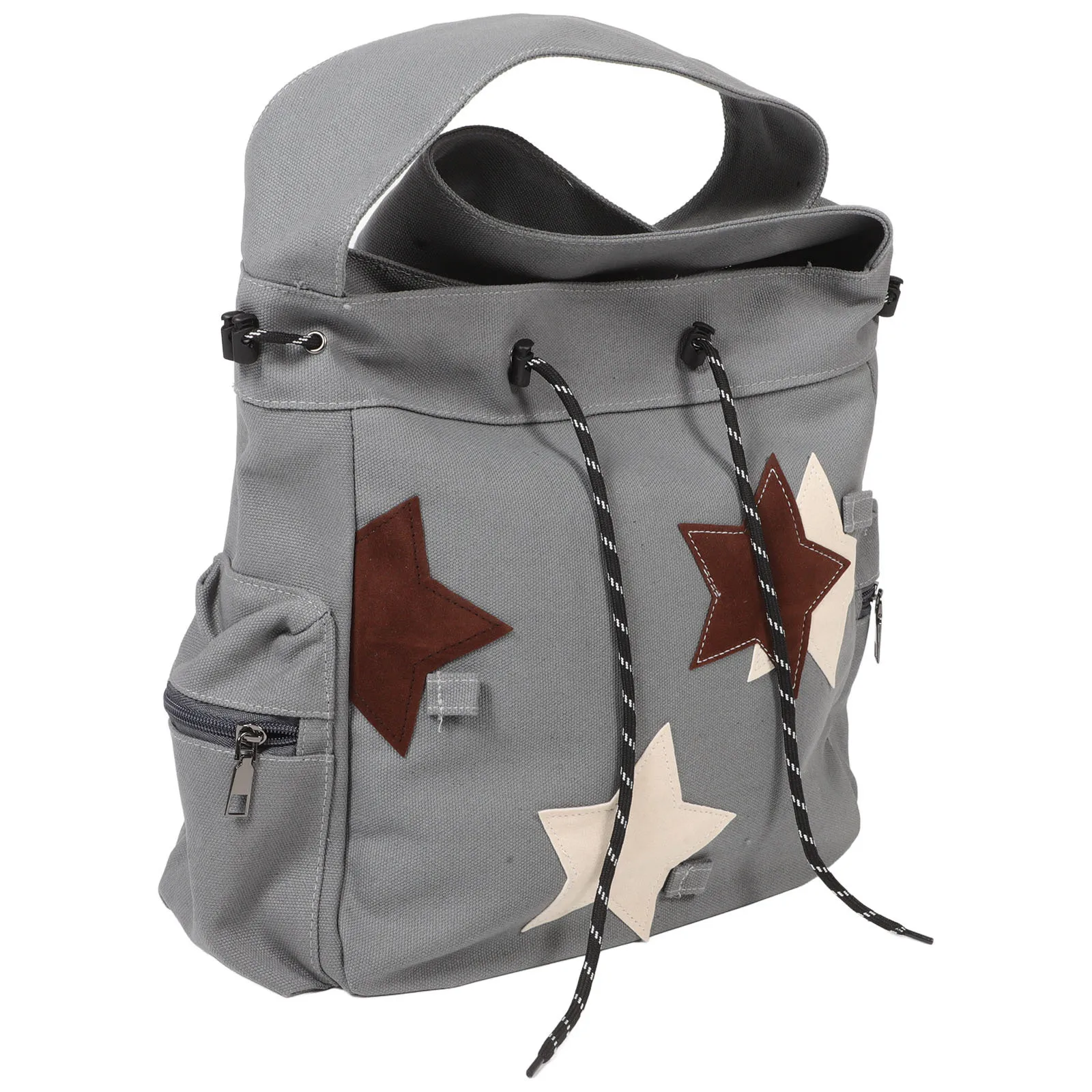 حقيبة ساعي الطالب ذات سعة كبيرة على شكل نجمة قماشية للمدرسة حقيبة كتف كروس للجنسين حقيبة يد كاجوال لطيفة للمراهقين والنساء والرجال #3