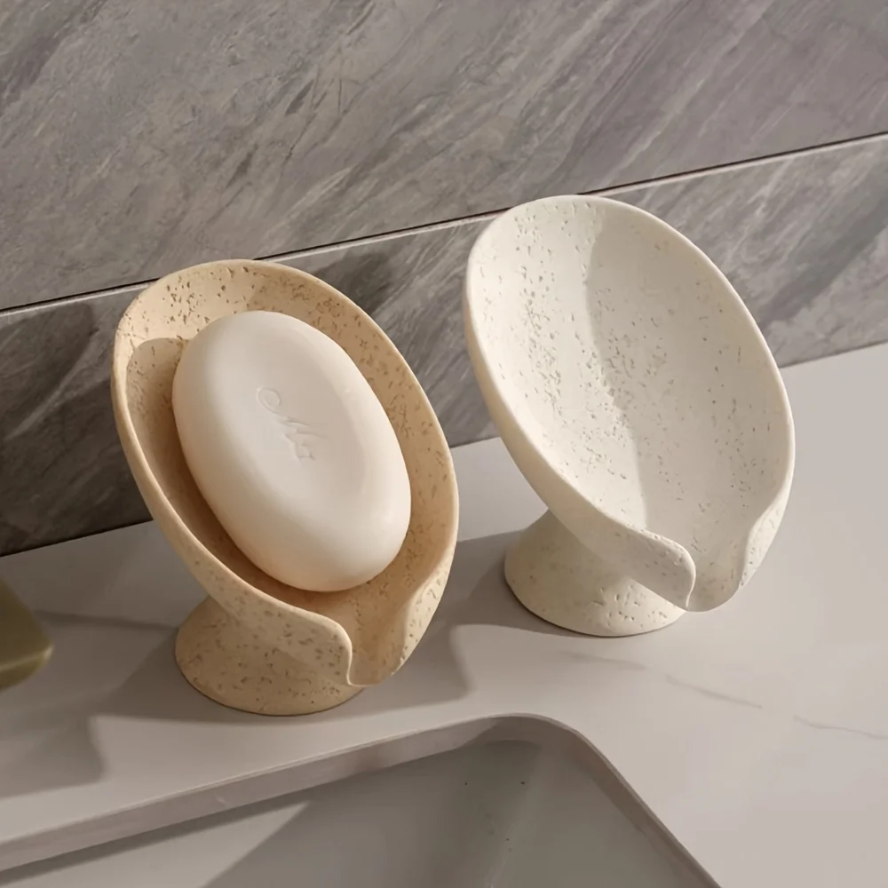 

Hotel Travertine Lotus Soap Holder Drainable Bathroom Storage Box Portable Non Metal
