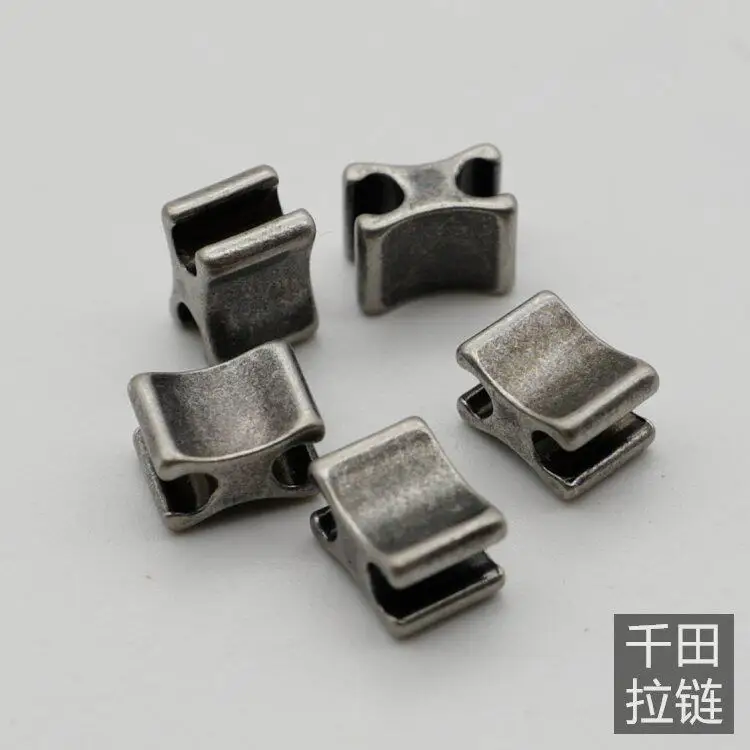 100er-Set Nr. 5 Qiantian Anti-Leder Säurebeständiger Umweltfreundlicher Kupfer-Metall-Reißverschluss mit Unterer Klammer für Handgefertigtes Leder-Gepäck – Detail 8
