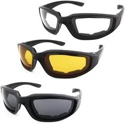 3 Pair Motorcycle Riding Glasses Padding Goggles UV Protection Dustproof Windproof Motorcycle Sunglasses for Outdoor Actives