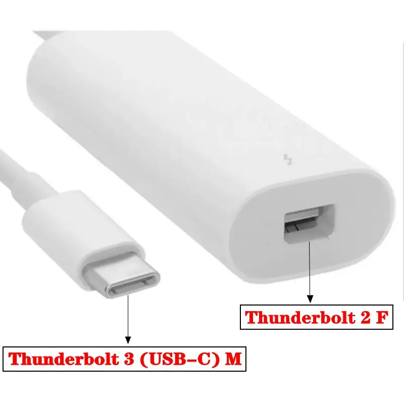 USB-C Thunderbolt 3 to Thunderbolt 2 Adapter Converter Cable A1790 MMEL2AM/A for Apple Macbook Pro Air Display Mac mini Mac Pro