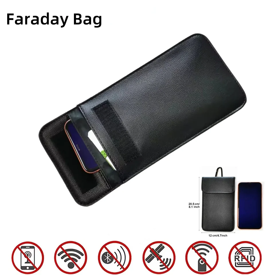 

Faraday Bag Key Fob RFID Cell Phone Signal Blocking GPS Location EMF Protection Anti-Theft Security Card Cover