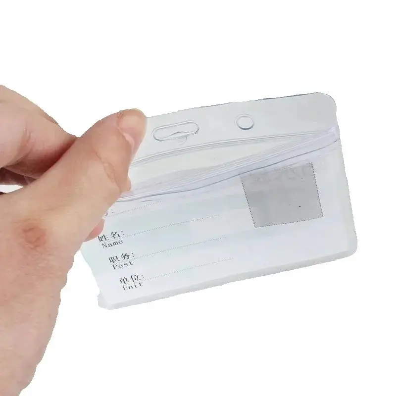 

10 шт., прозрачный держатель для удостоверения личности, держатель для бейджа, чехол для разрешения на работу, чехол для бейджа, рукав для работников персонала