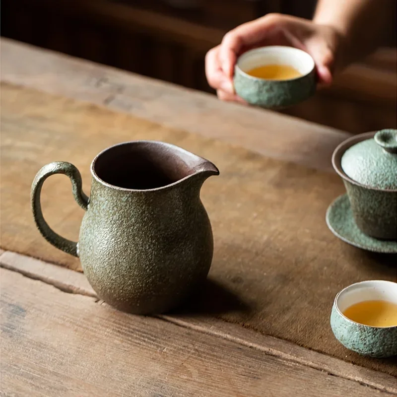 Vintage Kiln-transformed Fair Pitcher, 500ml, Large-capacity Milk Tea Cup, Chinese Kung Fu Teapot, Pour-over Coffee Pot