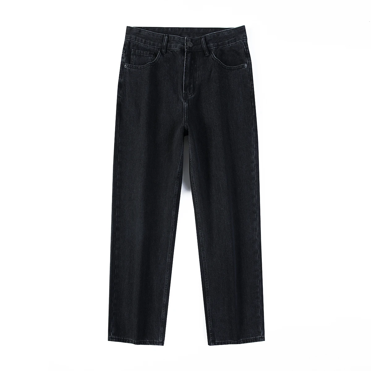 Jeans retrò neri da uomo 2025 autunno e inverno nuovi pantaloni casual di marca marea dritta allentata N Wash