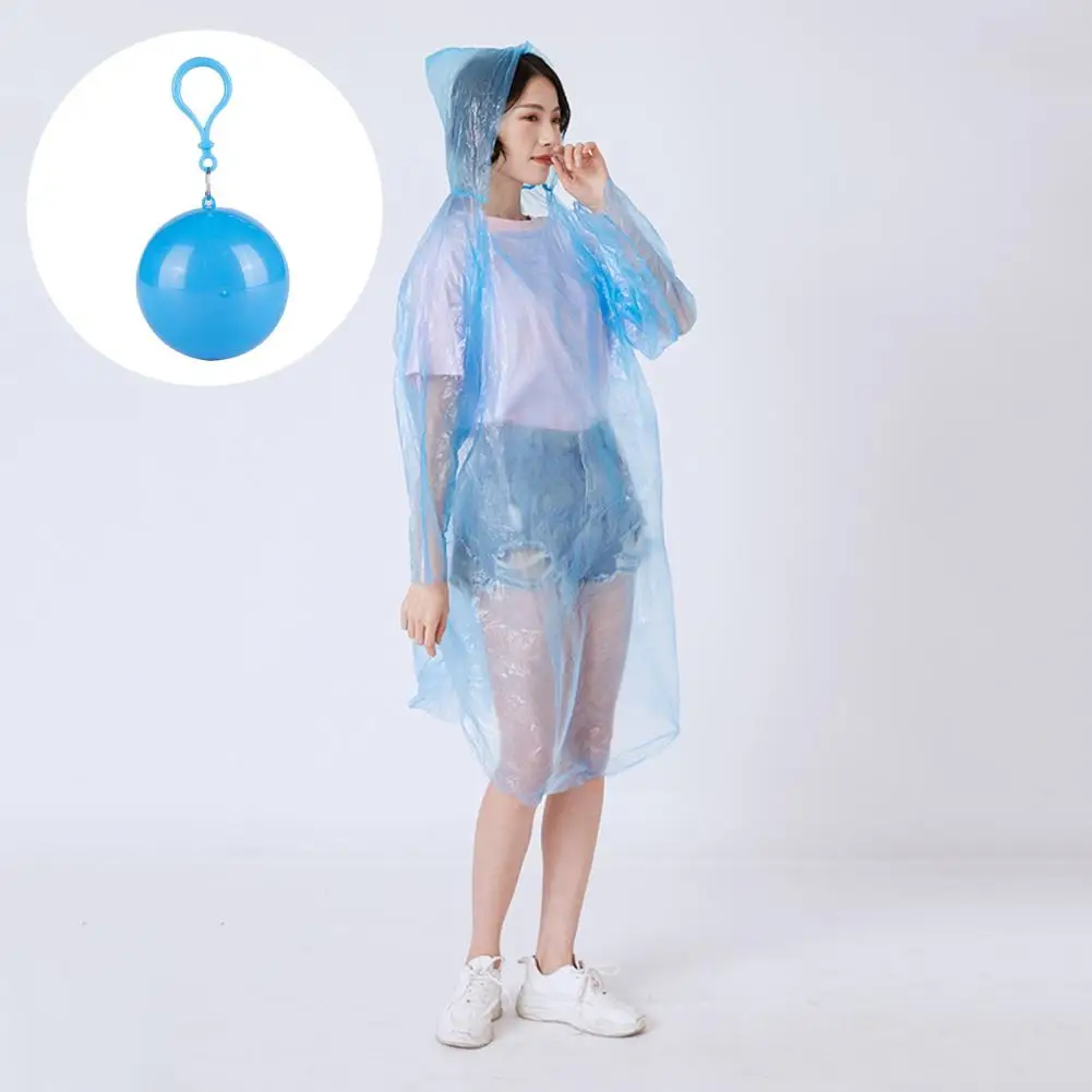 เสื้อกันฝนกันฝนแบบใช้แล้วทิ้งกันน้ำพกพาง่ายขนาดกะทัดรัดกันความชื้นเสื้อกันฝนฉุกเฉินสำหรับการเดินป่า