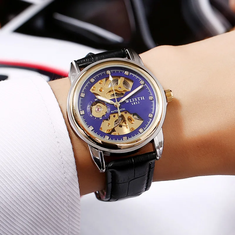 Fashion Hollow Business Tourbillon Automatic Mechanical Watch for Men