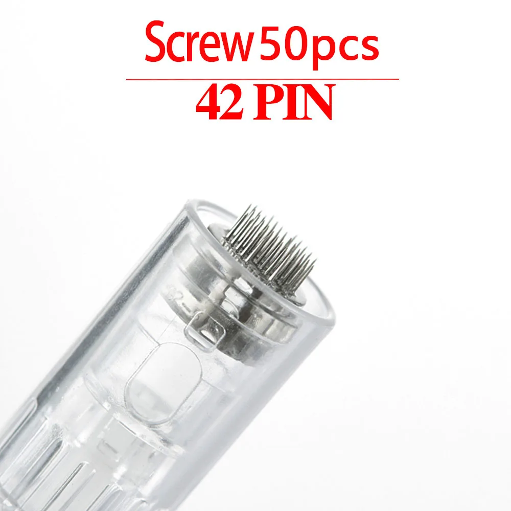 Schraubkartuschen für Microneedling Derma Pen 10/20/50 Stück Mikronadeln für Schönheitspflege 9/12/24/36/42 Pin Round Nano 3D 5D